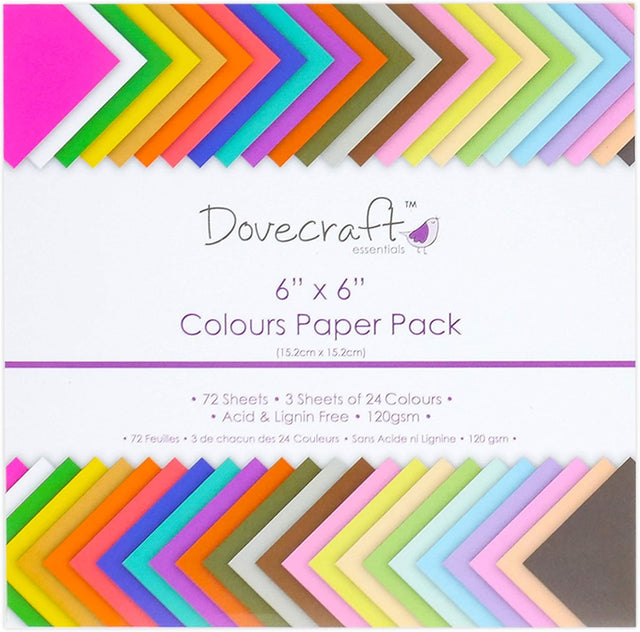 Dovecraft Colours Value Paper Pad 6x6" (72 Sheets)