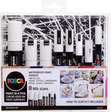 POSCA 8 Set of White in Assorted Nib Sizes