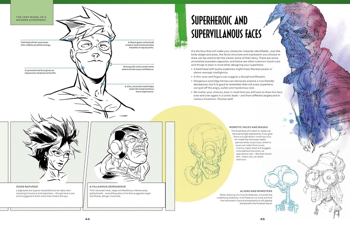 Comic Art Superheroes Book
