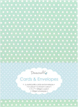 Dovecraft Pastel Polka Cards & Envelopes - 5''x7'' (8 Pack)
