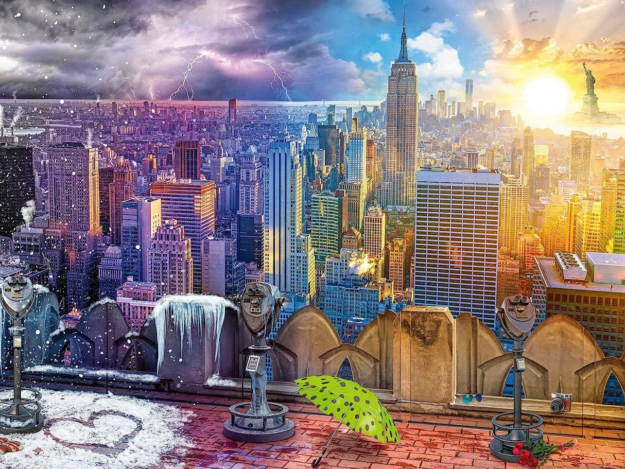New York Summer And Winter 1500 Piece Jigsaw