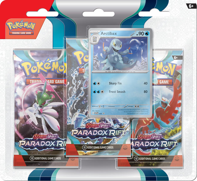 Pokémon TCG: Scarlet & Violet 4 Paradox Rift - 3 Pack Blister Arctibax