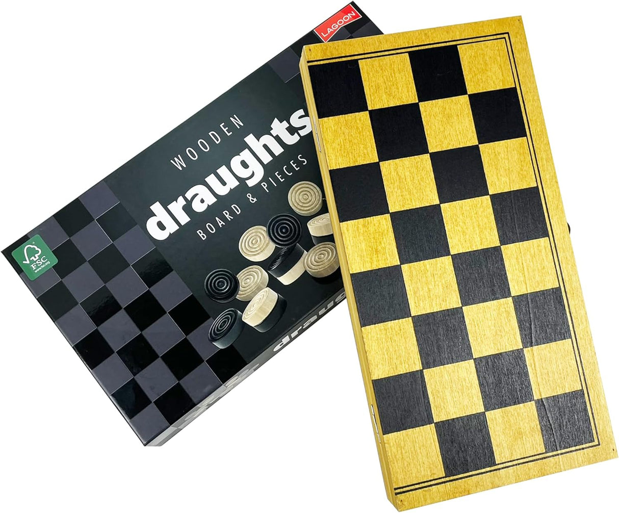 Wooden Draughts Game