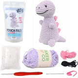Knitty Critters Pouch Pals Crochet Kit - Tiny the T-Rex