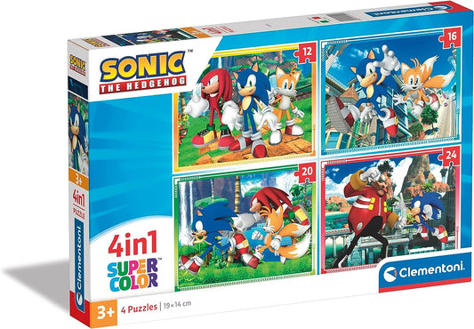 Children's Sonic the Hedgehog Clementoni Jigsaw Puzzles 4 in 1