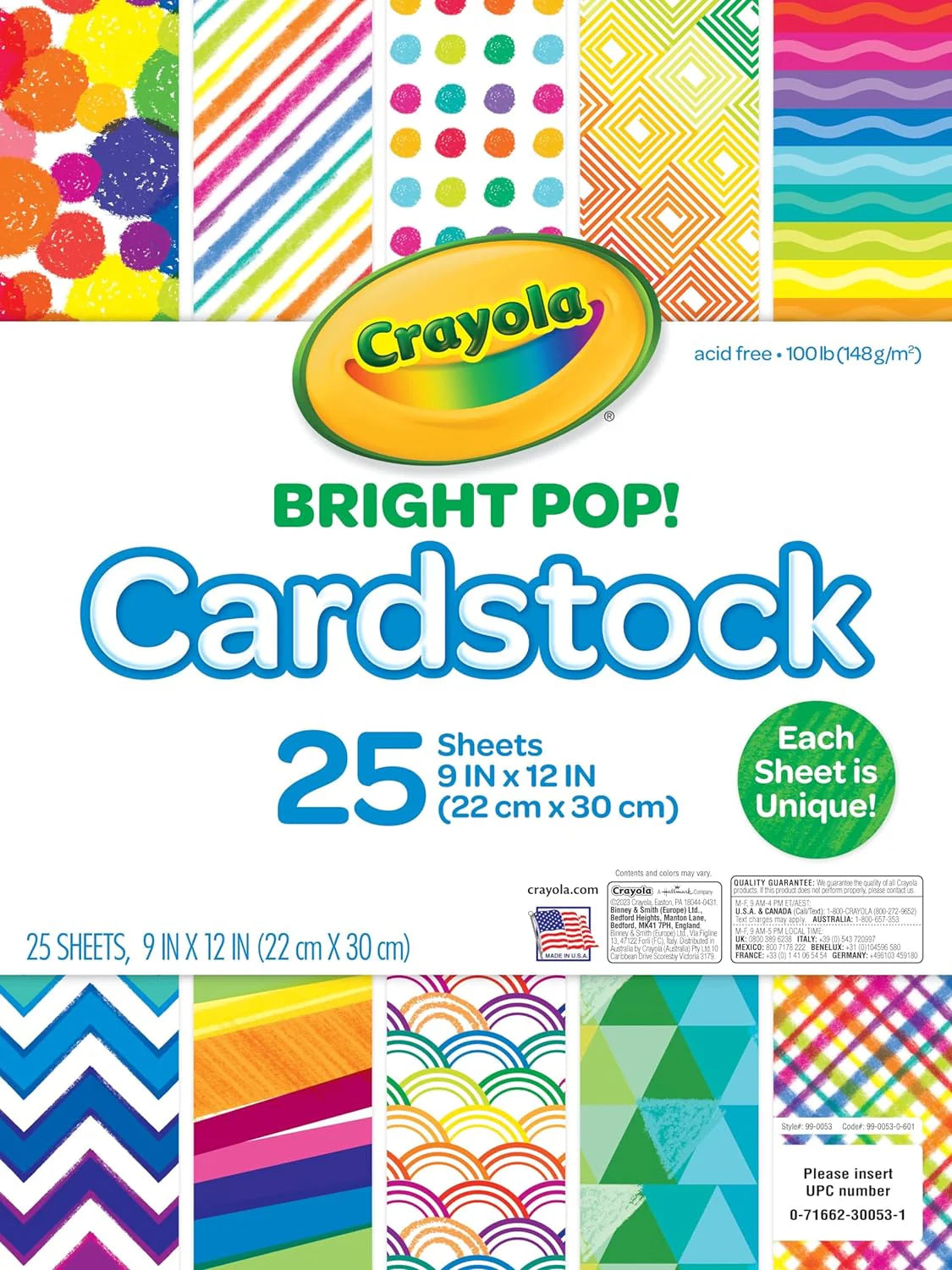 Crayola Colourful Cardstock 25 Sheets