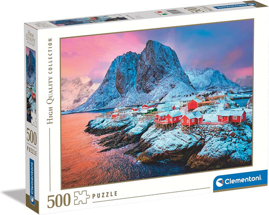Clementoni Hamnøy Village 500 Pieces, Jigsaw Puzzle for Adults