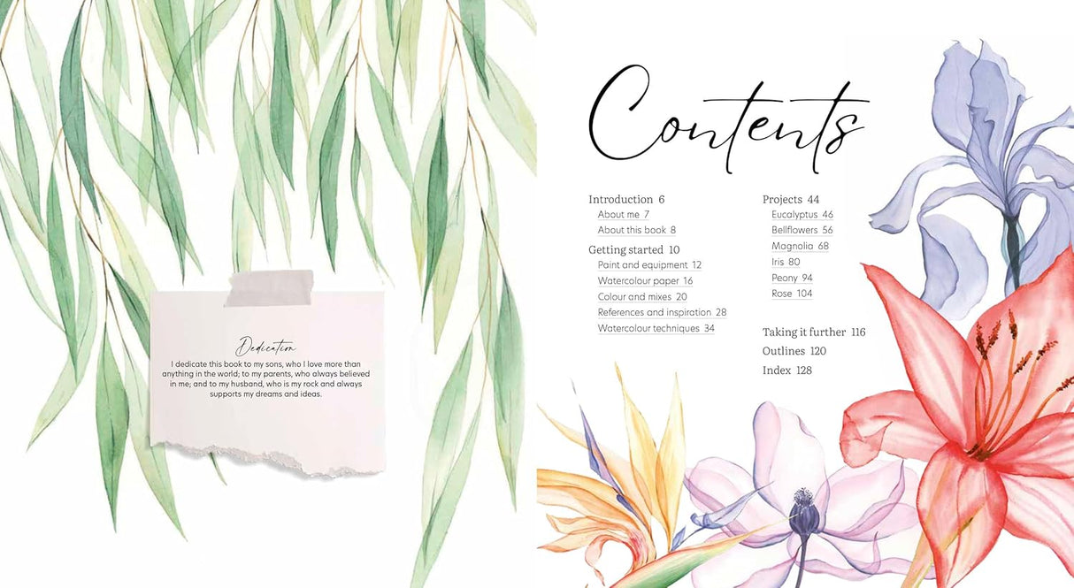 How to Paint Transparent Watercolour Flowers Book