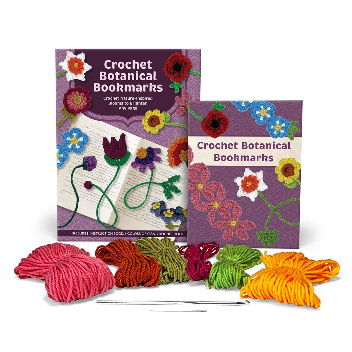 Crochet Botanical Bookmarks Book & Kit