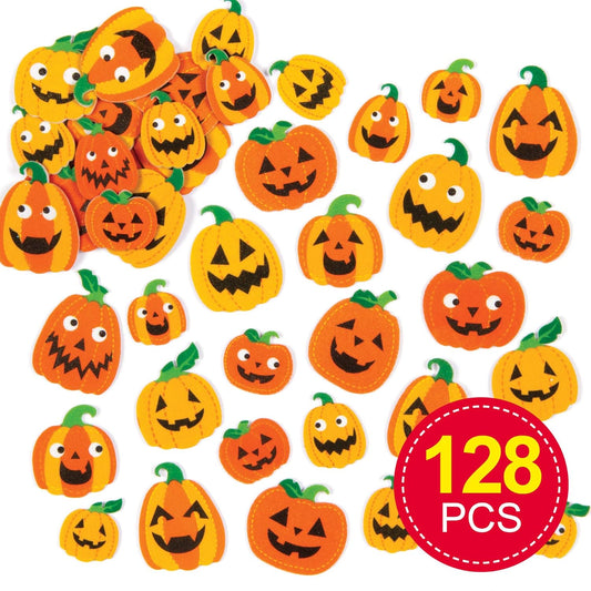 Pumpkin Foam Stickers (Pack of 128)