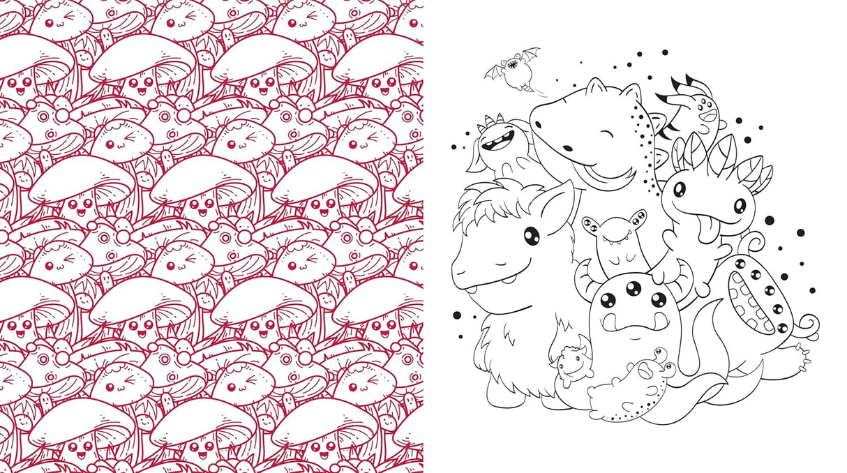 Kawaii Cuties Colouring Book