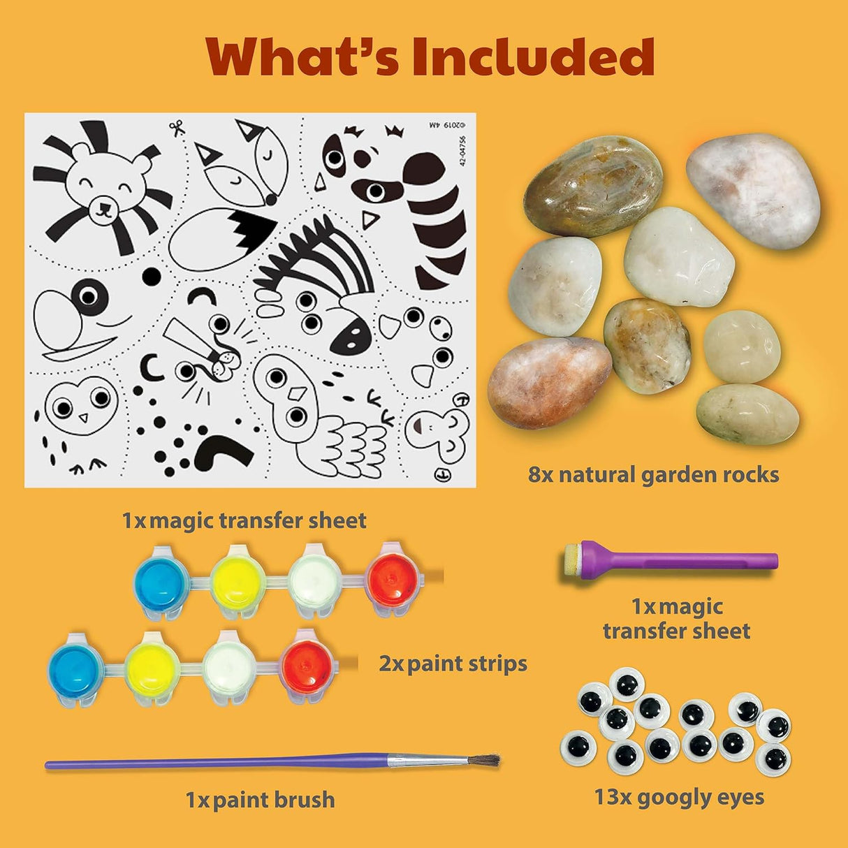 Kidzmaker - Magical Animal Rock Painting Kit