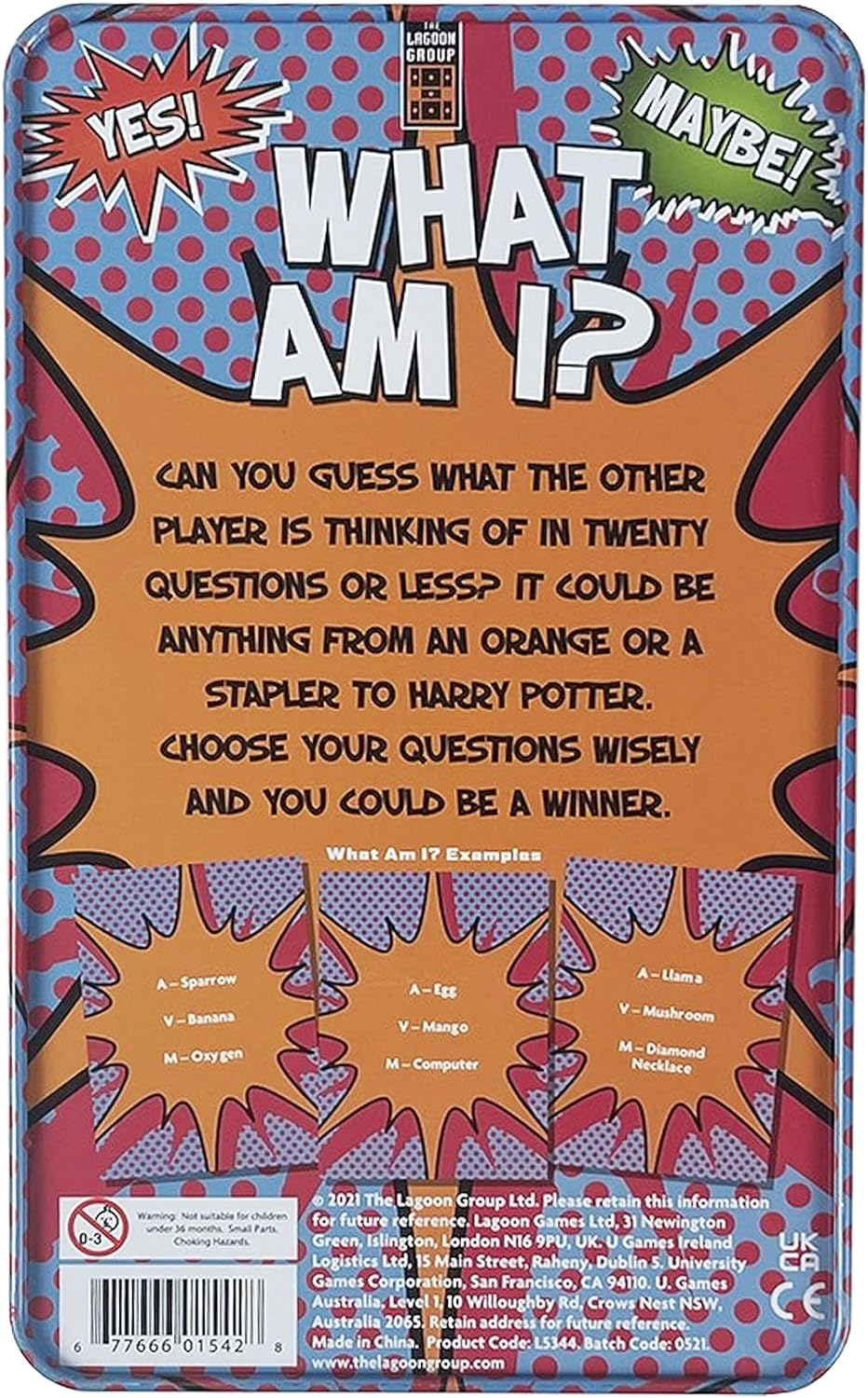 What Am I? Card Game In a Tin
