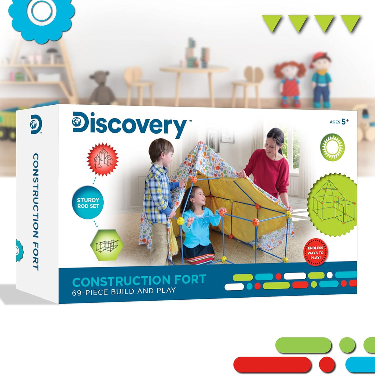 Discovery - Toy Construction Fort (69 Pieces) – Art & Hobby