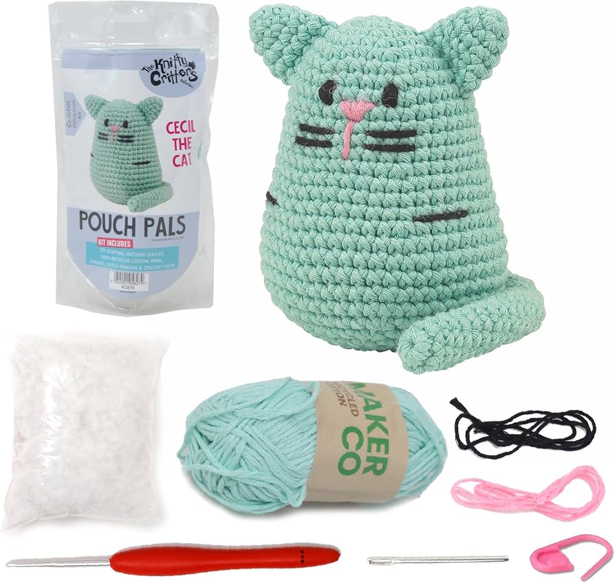 Knitty Critters Pouch Pals - Cecil the Cat