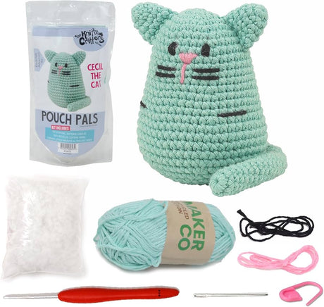 Knitty Critters Pouch Pals - Cecil the Cat