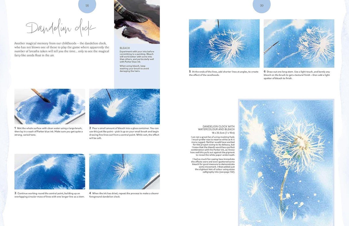 Loose and Lively Flowers in Watercolour Inks Book