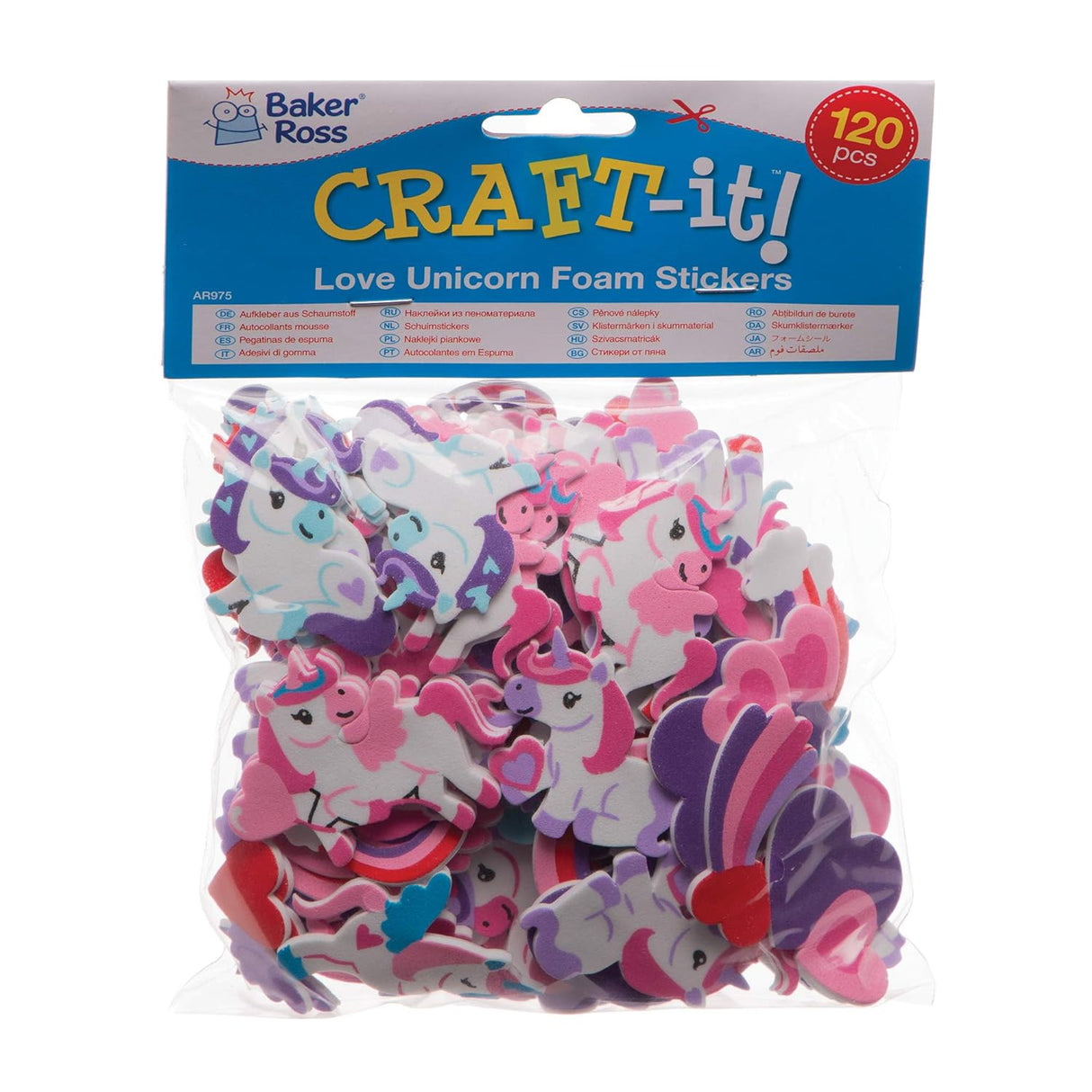 Love Unicorn Foam Stickers (Pack of 120)