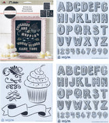 FolkArt Stencil 8.5inx9.5in - Lily & Val Cupcakes