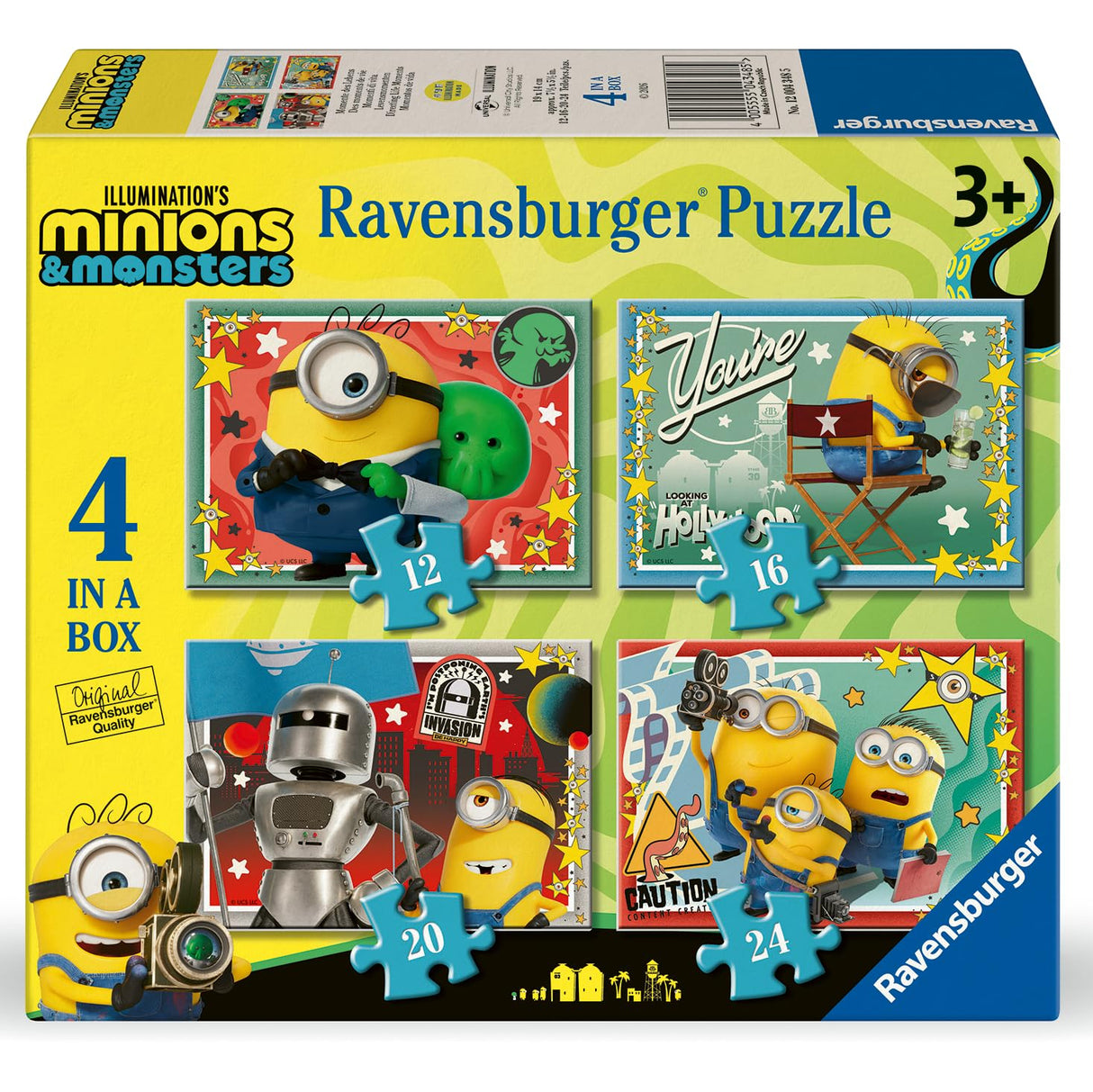 Minions & Monsters Jigsaw Puzzles - 4 in a Box