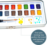 Elements Half Pan Watercolour Set - 50 Colour Half Pans