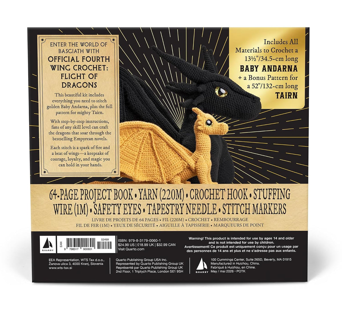 Official Fourth Wing Crochet Kit: Flight of Dragons