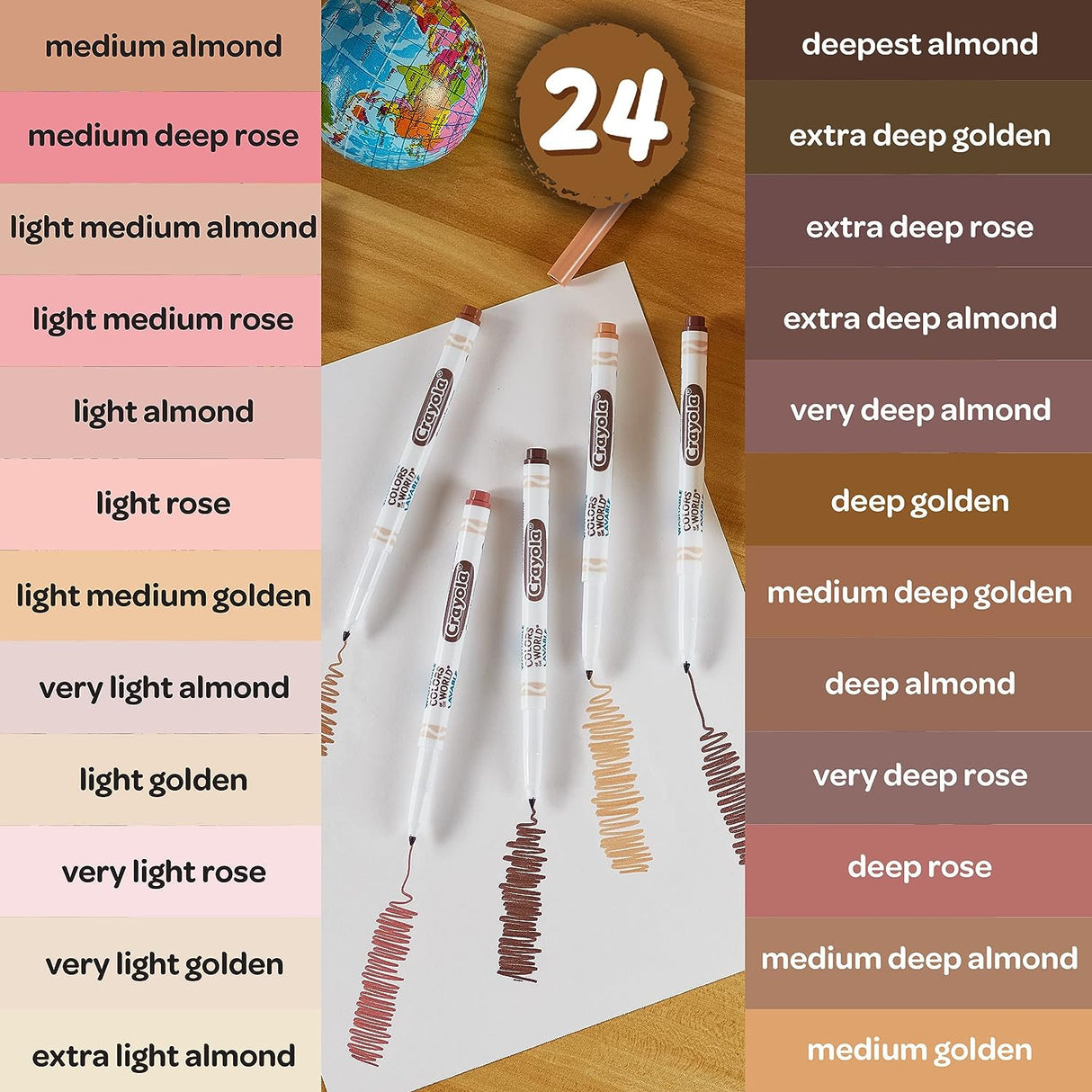 Crayola Colours Of The World 24 Skintone Markers