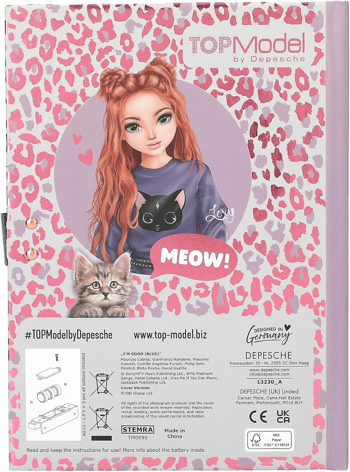 TOPModel Diary With Code & Sound REBEL KITTY