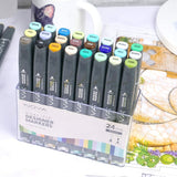 Nova Sketch Dual Tip Alcohol Markers - Nature (24 Pack)