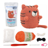 Knitty Critters Pouch Pal Crochet Kit - Cleo The Tiger
