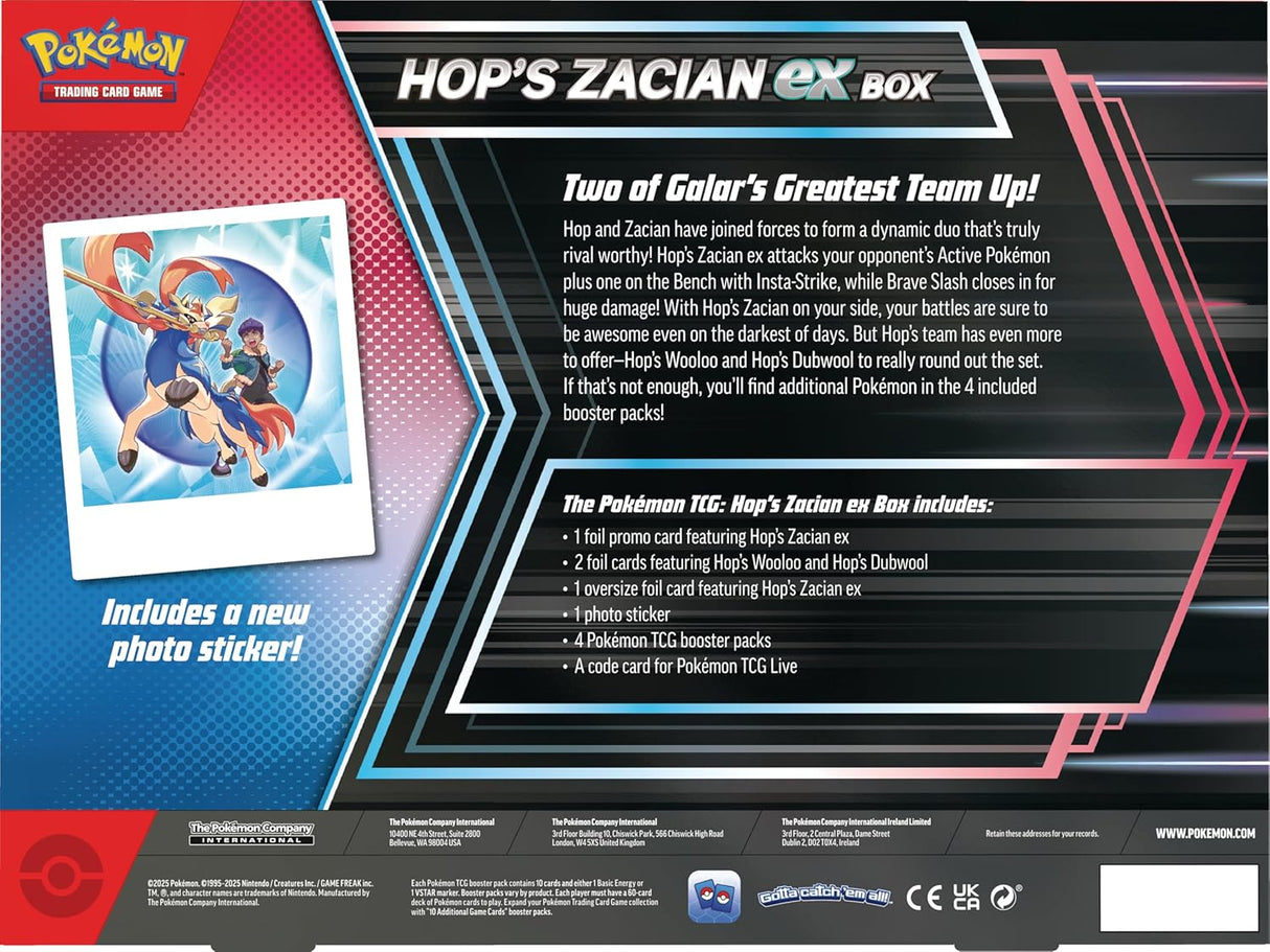 Pokémon Trading Card Game: Hop's Zacian ex Box