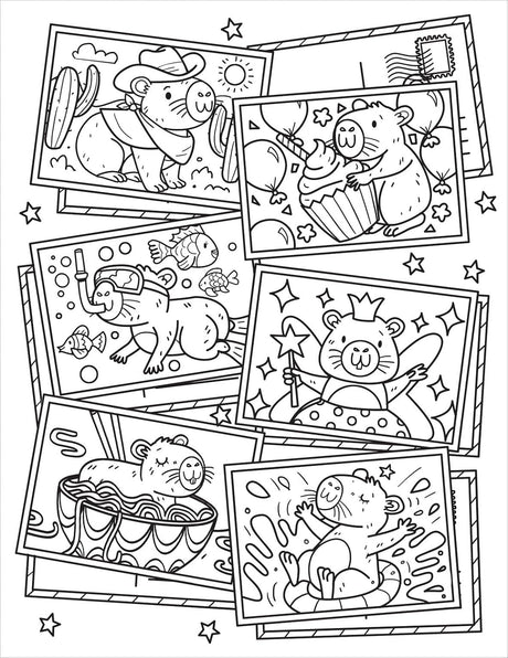 Capybara Cuties Cosy Colouring Book