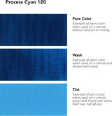 Daler Rowney System3 Process Cyan 500ml Acrylic Paint Tube