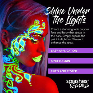 Splashes & Spills Glow in the Dark Face & Body Paint | Art & Hobby