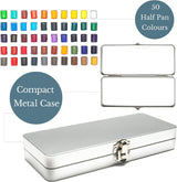 Elements Half Pan Watercolour Set - 50 Colour Half Pans
