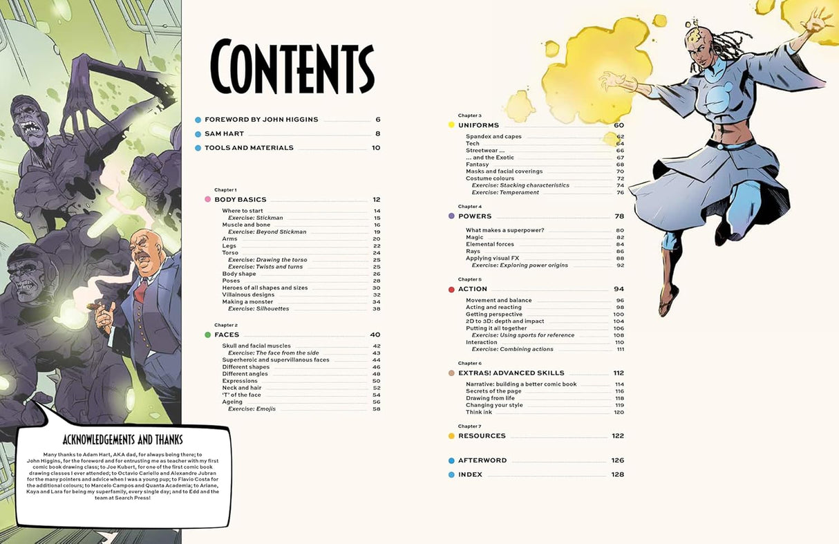 Comic Art Superheroes Book