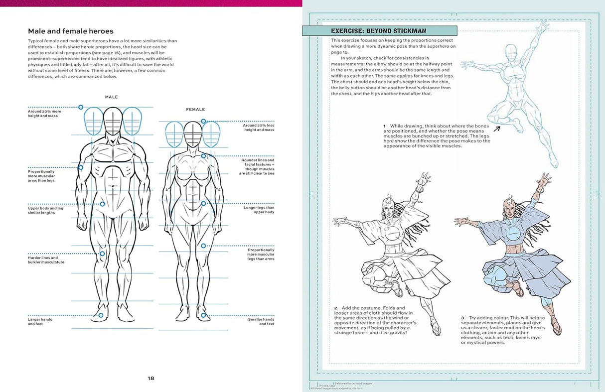 Comic Art Superheroes Book