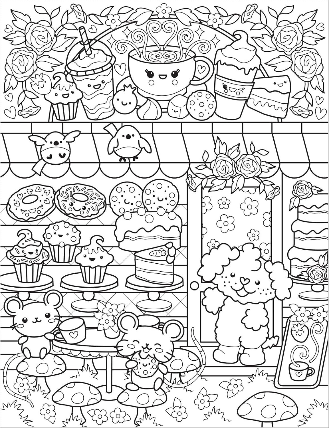 Café Cuties Colouring Book