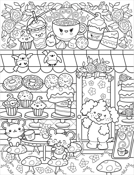 Café Cuties Colouring Book