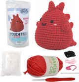 Knitty Critters Pouch Pals Crochet Kit - Dennis the Dino