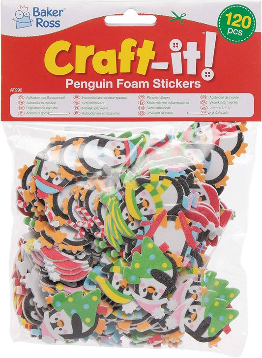 Penguin Foam Stickers (Pack of 120)