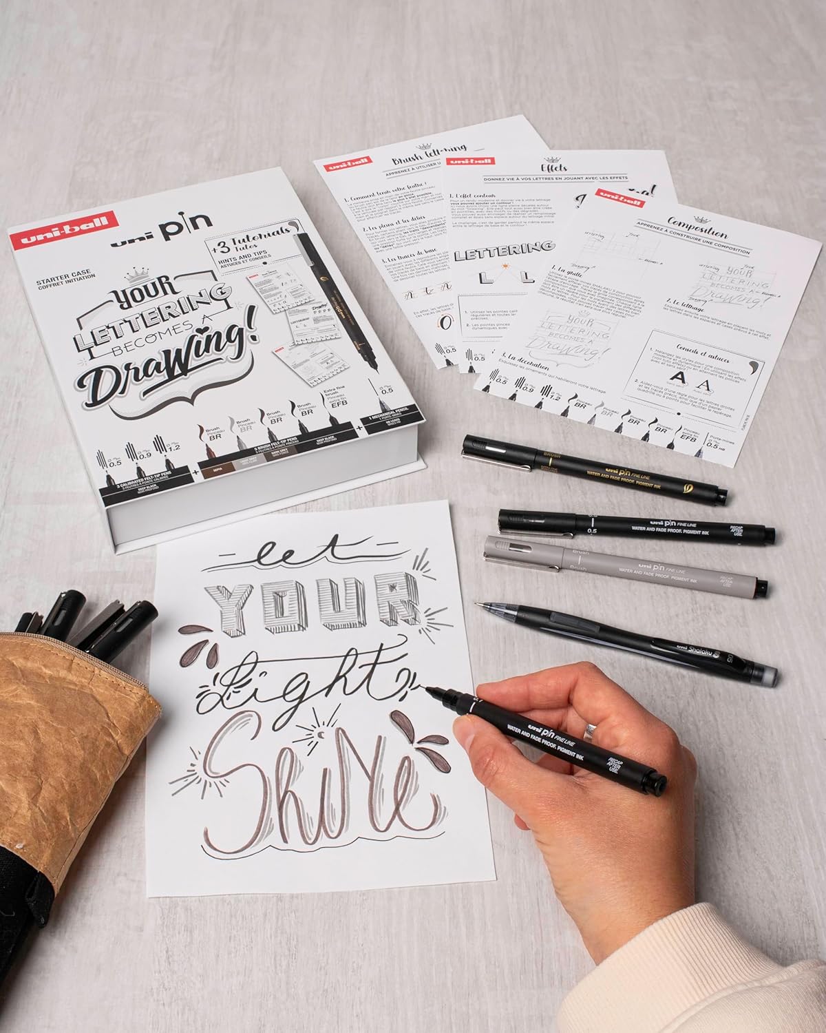 Uni-pin Set - Lettering Starter Case