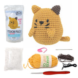 Knitty Critters Pouch Pals Crochet Kit - Bubba The Cat