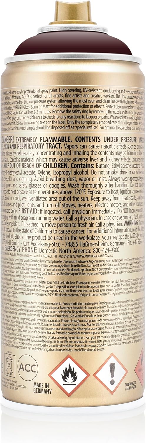 Montana GOLD Spray Paint 400ml - Wine Red (G8115)