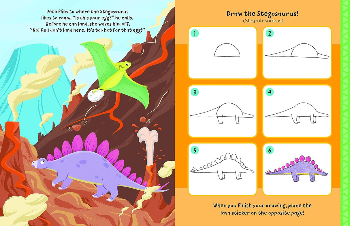 Watch Me Read & Draw: Dinosaurs Book