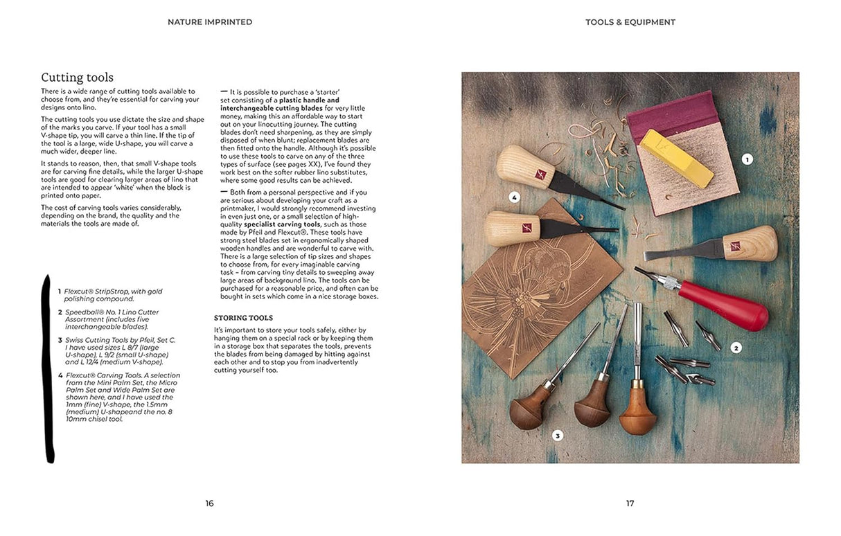 Nature Imprinted: A Complete Guide to Lino Printing Book