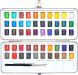 Elements Half Pan Watercolour Set - 50 Colour Half Pans