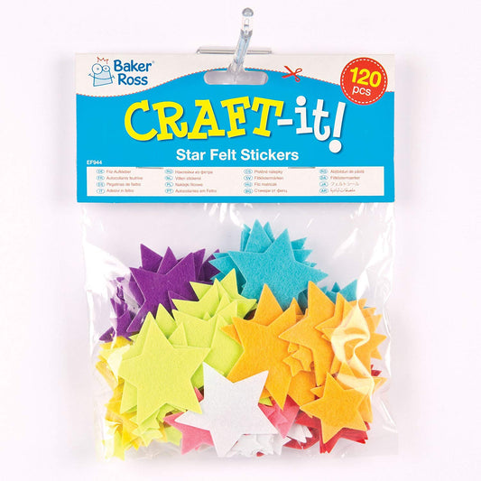 Felt Star Stickers (Pack of 144)