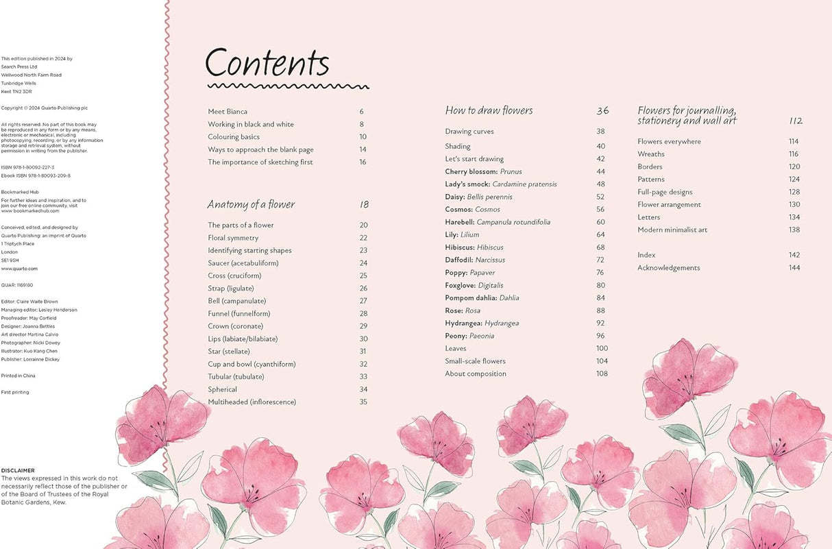 The Kew Book of Drawing Flowers Book