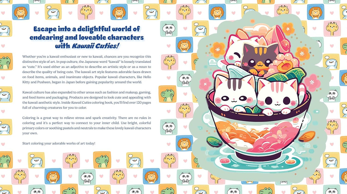 Kawaii Cuties Colouring Book
